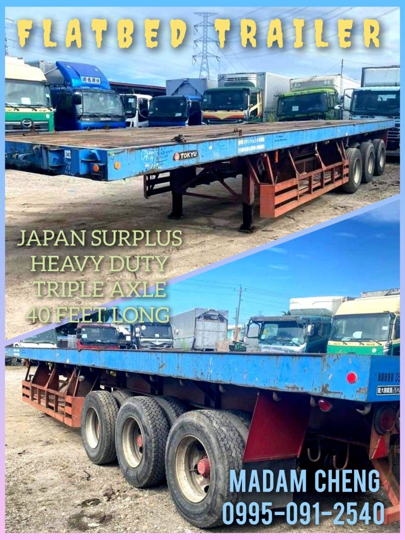 TRIPLE AXLE FLATBED TRAILER, Commercial & Industrial, Industrial
