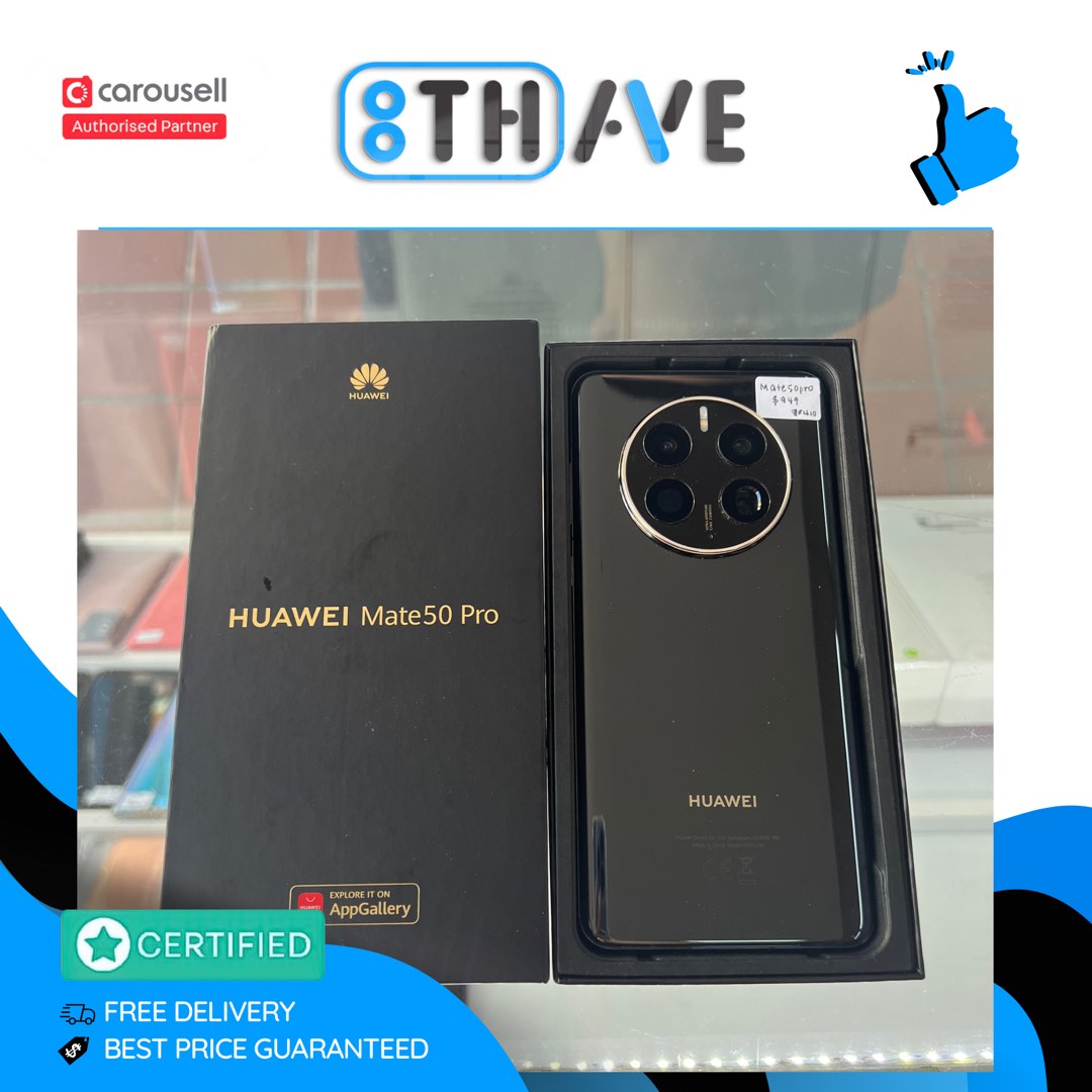 Used Huawei Mate 50 Pro 8/256GB Black #5410, Mobile Phones & Gadgets ...
