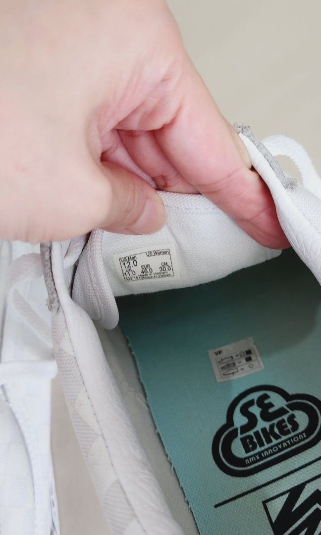 Vans X Se bikes styles 36 blocks flyer white reflective, Fesyen Pria