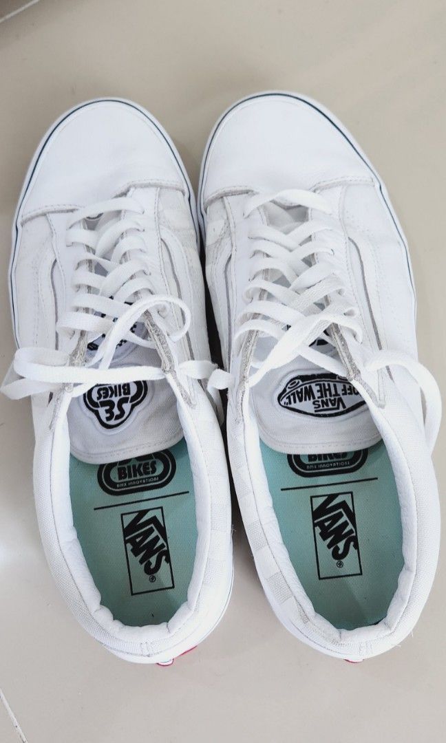 Vans X Se bikes styles 36 blocks flyer white reflective, Fesyen Pria, Sepatu , Sneakers di Carousell