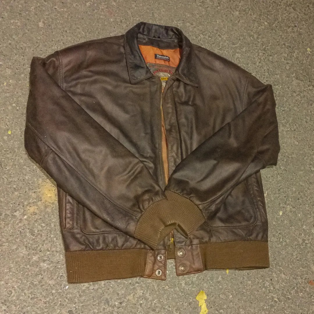 Vintage Adventure Bound (By Wilsons) A-2 Brown Leather Jacket, Men's ...