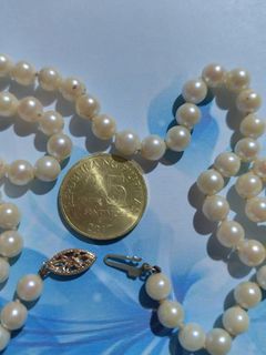 Vintage Pearl Necklace 12K gold