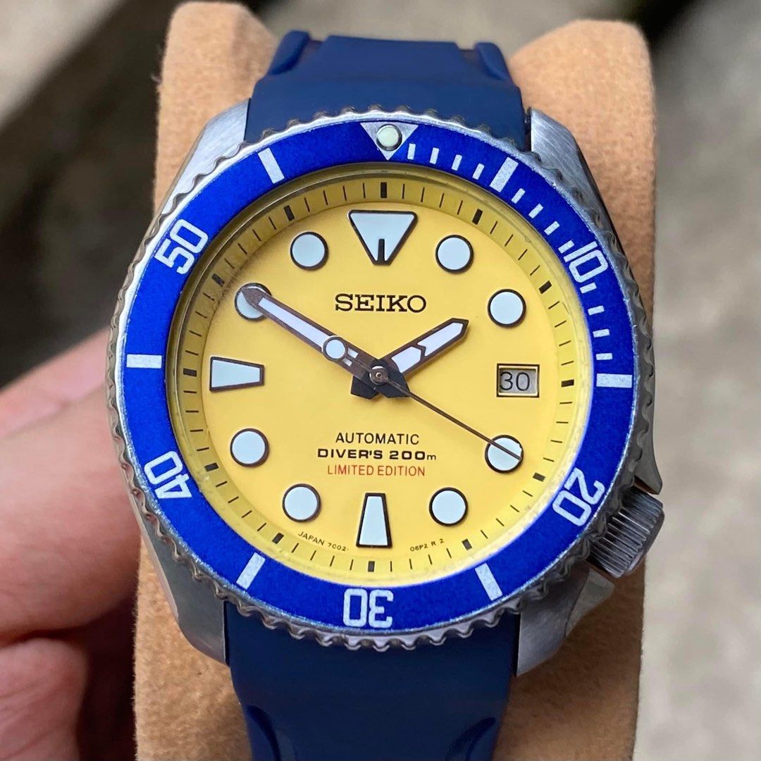 Vintage Seiko 7002-7001 Modified Yellow Dial Diver's Watch, Men's ...
