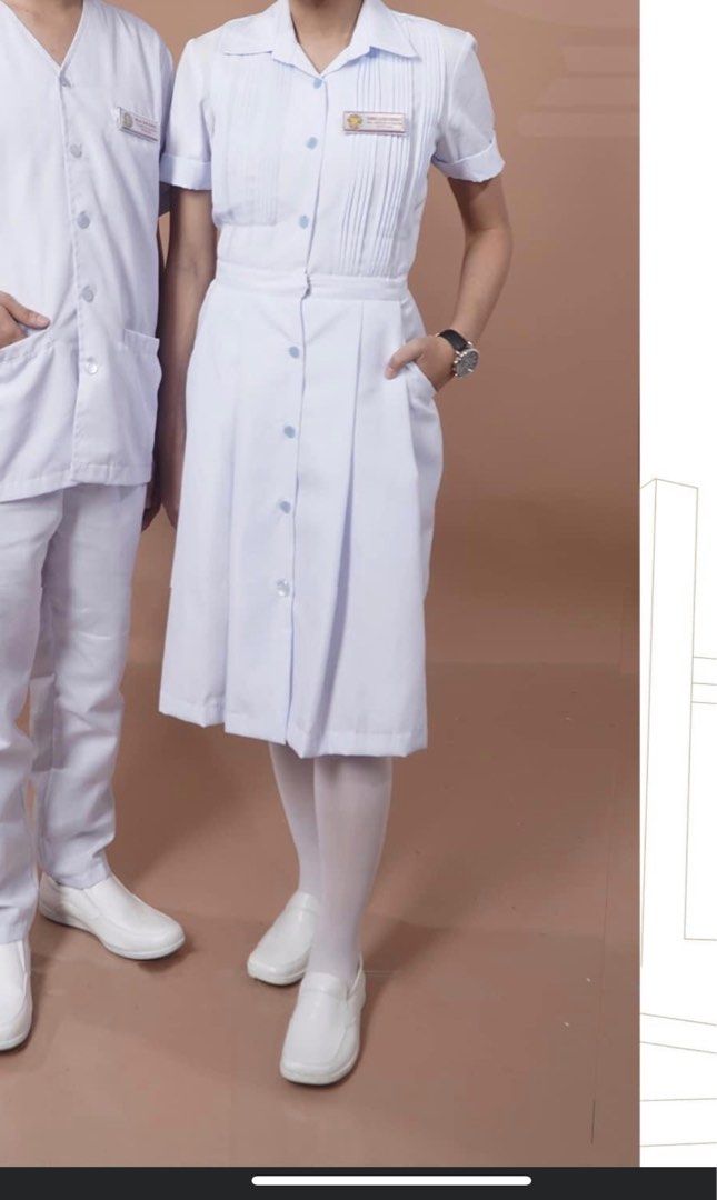 White clinical nursing uniform on Carousell