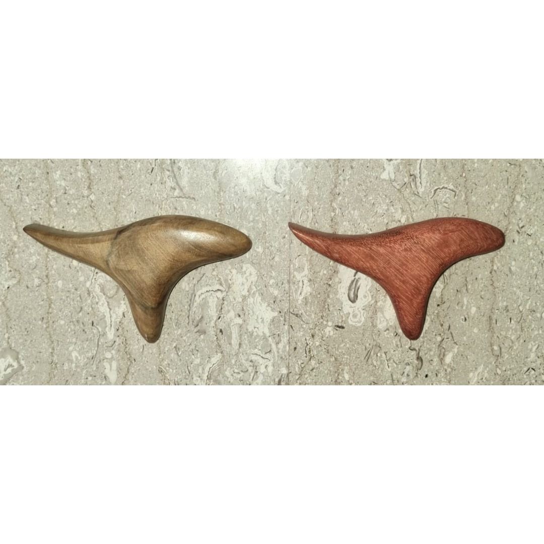 Wooden Triangle Trigger Point Gua Sha/Therapy Reddish Brown/Light Brown ...