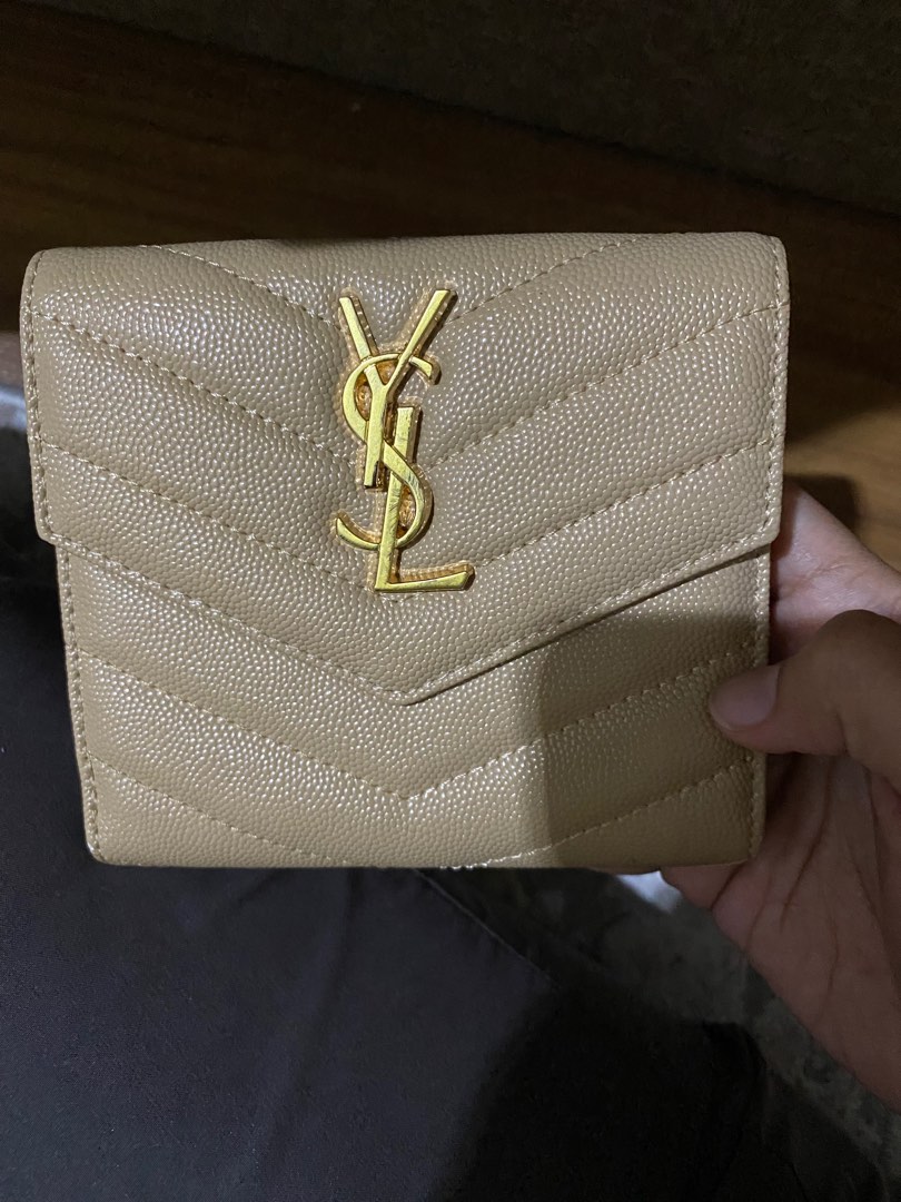 YSL trifold wallet, Luxury, Bags & Wallets on Carousell
