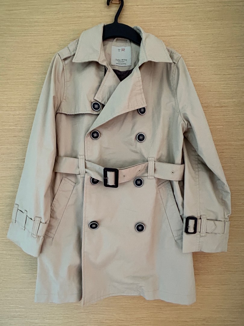 Zara Boy Trench Coat, Babies & Kids, Babies & Kids Fashion on Carousell