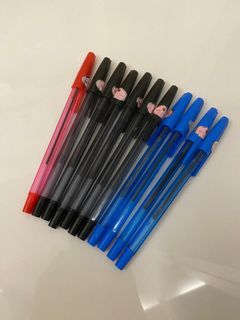 11x Red leaf 747 ink pens