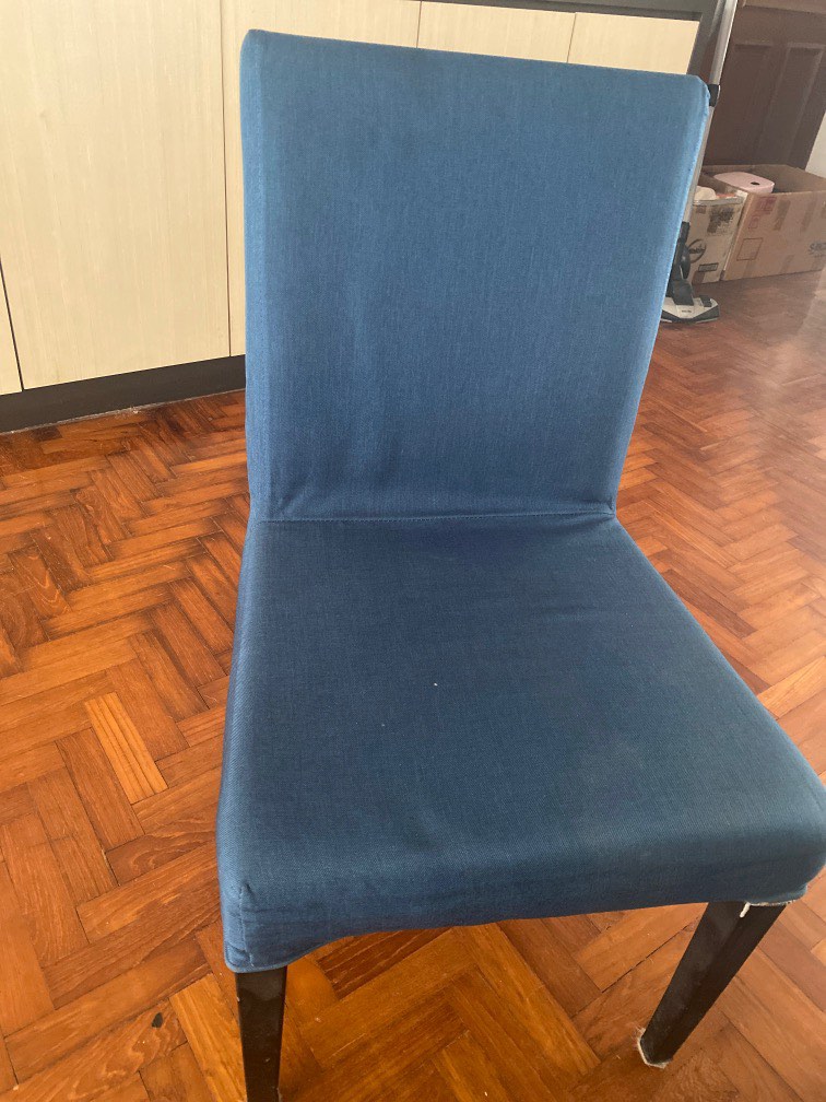 4 blue dining room chairs, Furniture & Home Living, Furniture, Chairs