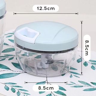 1pc 500ml Portable Manual Food Processor For Vegetable Chopper, Garlic  Press, Onion Chopper, Fruit, Nuts And Herbs, Hand-powered Food Dicer, Green