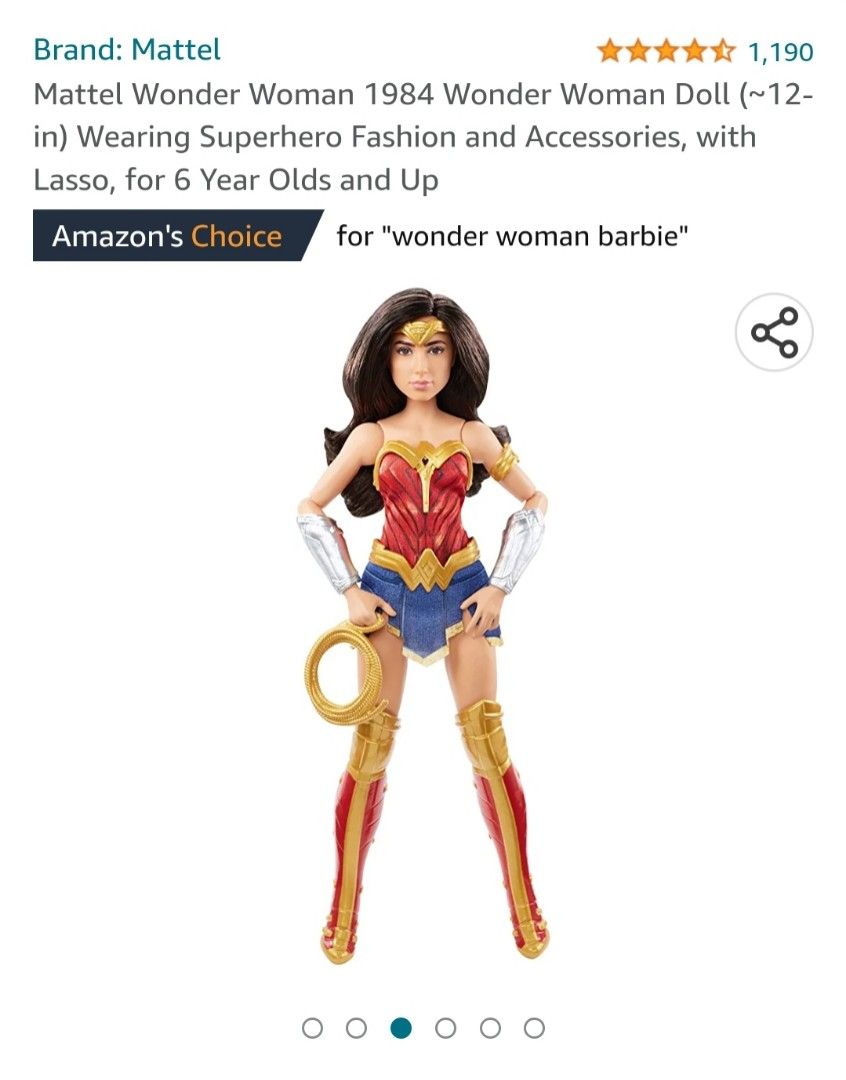 Wonder woman doll discount 1984