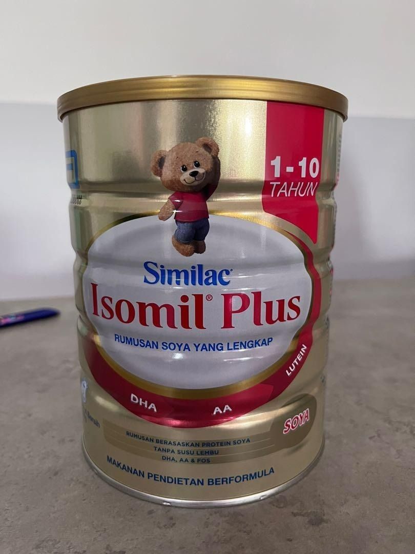 850g tin Similac Isomil Plus Soy Milk Soya Based Formula from Abbott 100 real