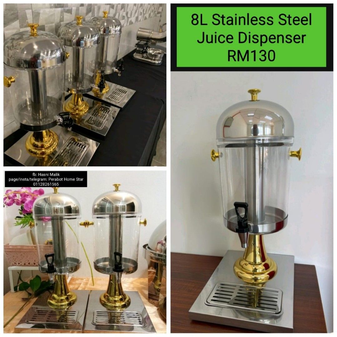 8L STAINLESS STEEL JUICE DISPENSER, TV & Home Appliances, Kitchen