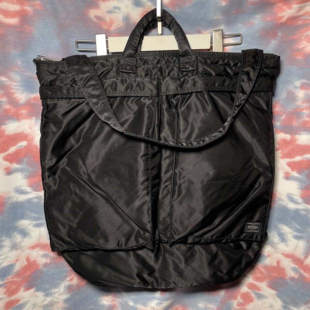95% new Porter Tanker 2way Helmet Bag Black 黑色尼龍兩用頭盔袋