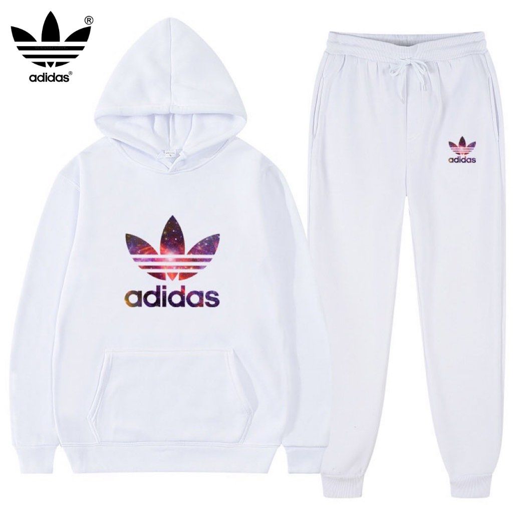White adidas outlet sweatsuit