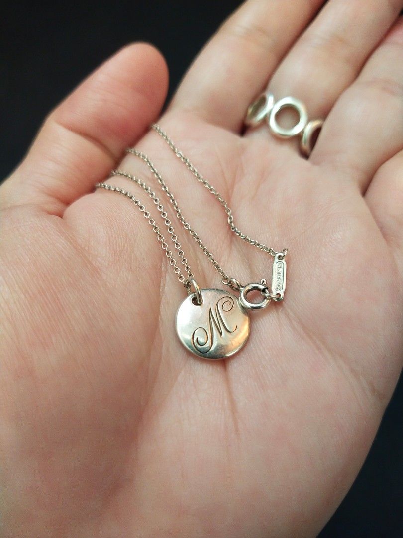 Authentic Tiffany co. letter M Necklace