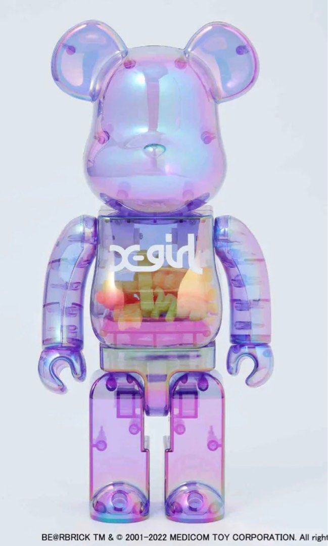 BE@RBRICK X-girl CLEAR PURPLE 1000% - おもちゃ