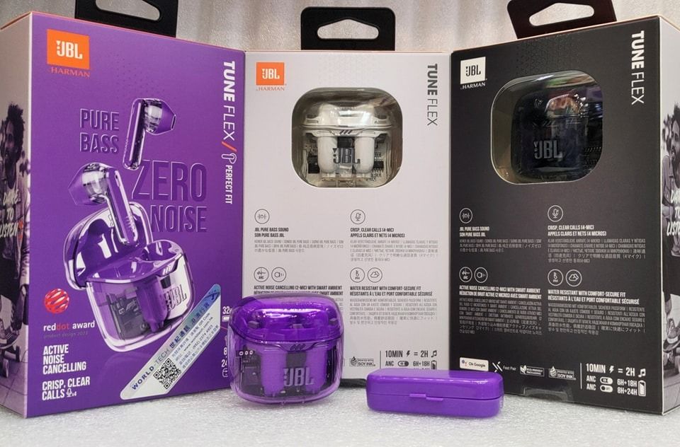全新行貨JBL Tune Flex Ghost Edition 藍牙耳機黑色/白色/紫色, 音響 