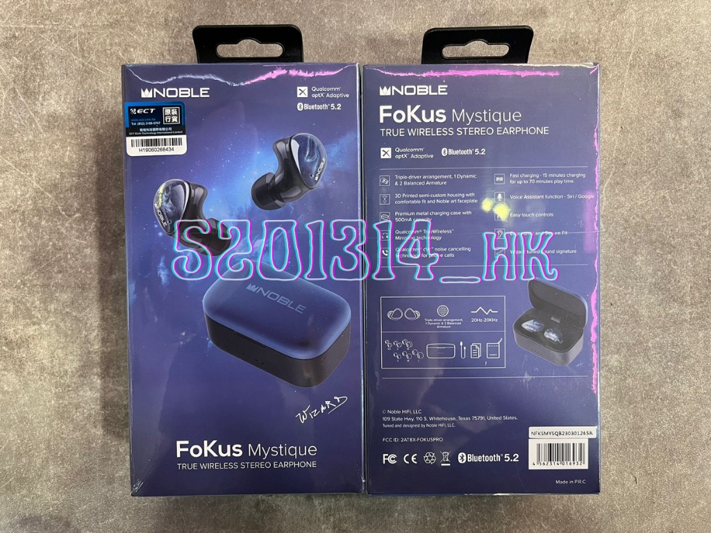 【全新行貨門市現貨】Noble Audio FoKus Mystique 真無線耳機, 音響