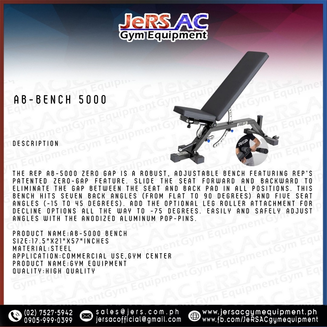 Ab-bench 5000, Sports Equipment, Exercise & Fitness, Cardio & Fitness ...