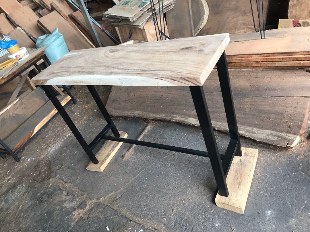 Round Bar Height Table And Chairs Round Acacia Wood Bar Table