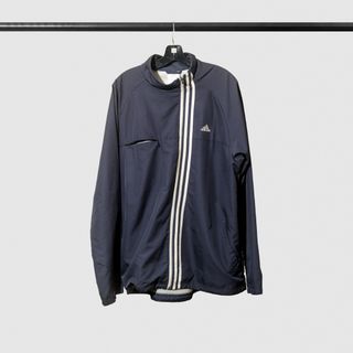 Adidas Assymetrical Wind breaker Track Jacket Windbreaker Dark Blue Breathable