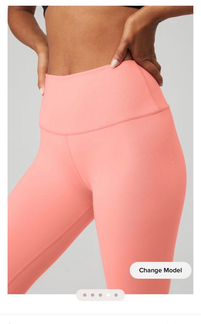 alo High Waist Airbrush Legging in Parisian Pink