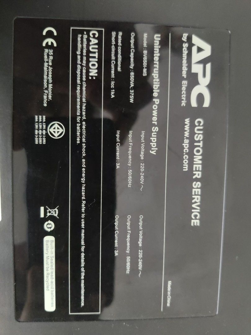 Defect APC with 4 Gang Power Point UPS No Power on at all., Computers