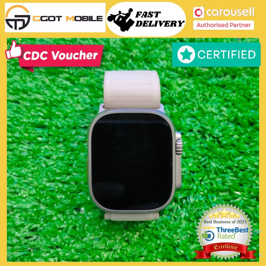 Apple Watch Ultra 49mm GPS+Cellular Titanium Case with Starlight