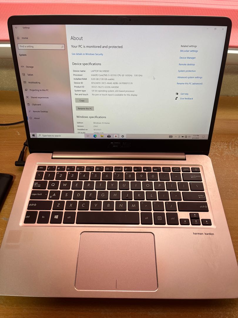 Plasturgie arrière d'écran pour ASUS X411U version 1