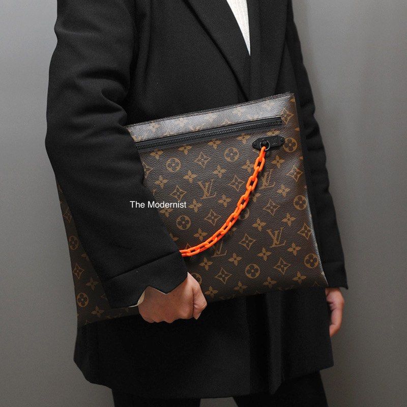 Authentic Louis Vuitton x Virgil Abloh A4 Pouch Monogram, Luxury