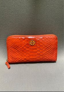 Authentic TORY BURCH LONG WALLET IN SNAKE SKIN