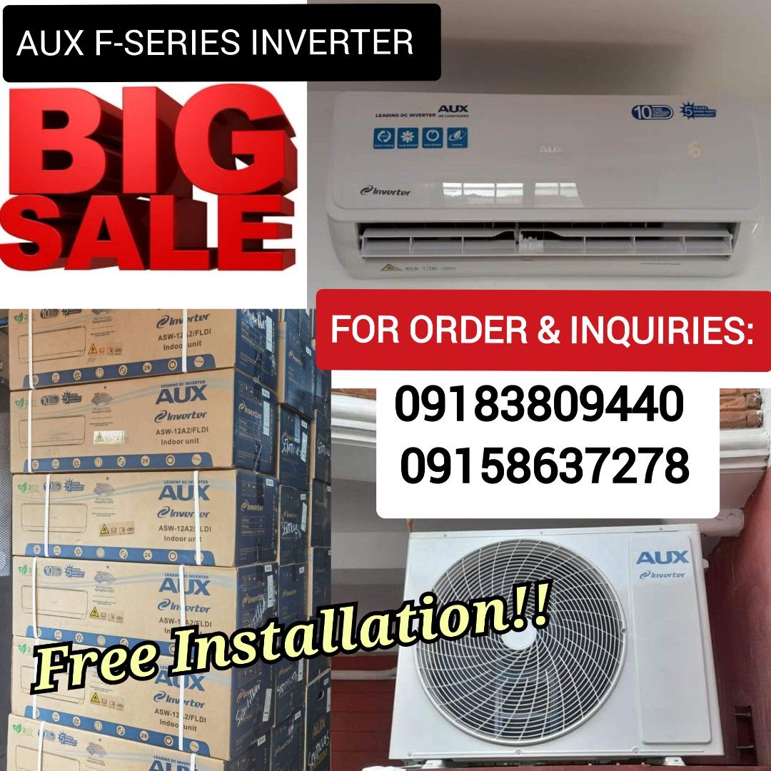 AUX FSERIES INVERTER SPLIT TYPE AIRCON, TV & Home Appliances, Air