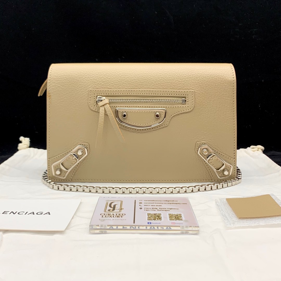 Balenciaga Metallic Edge Wallet on Chain SHW Luxury Bags