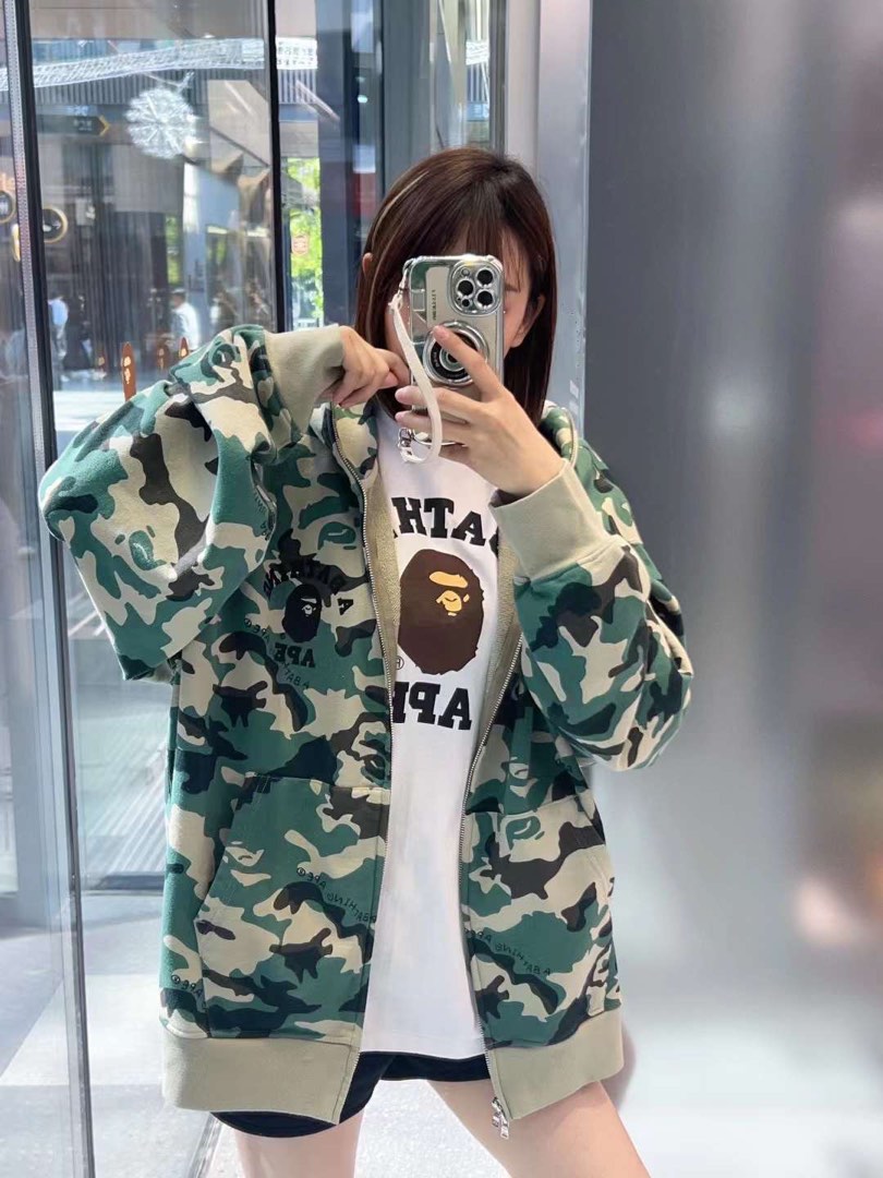 Full zip camo clearance hoodie
