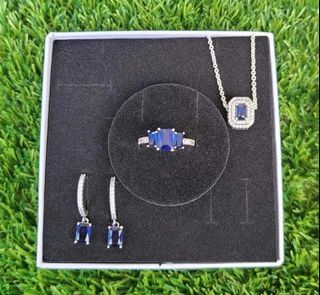 🌟BIG SALE PANDORA AUTH NECKLACE with RING AND HOOP EARRINGS SET