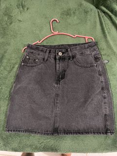 black denim skirt