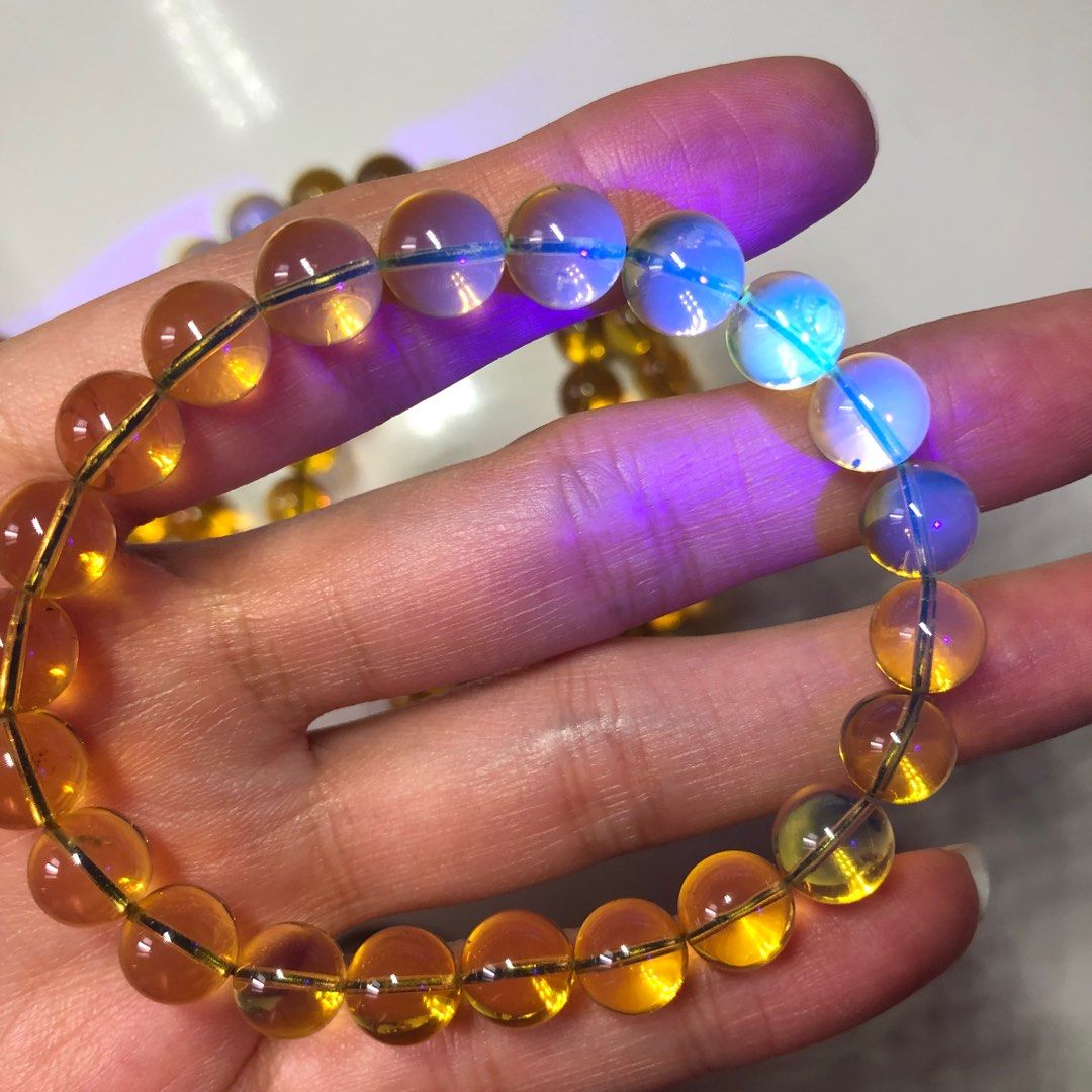 Blue amber bracelet