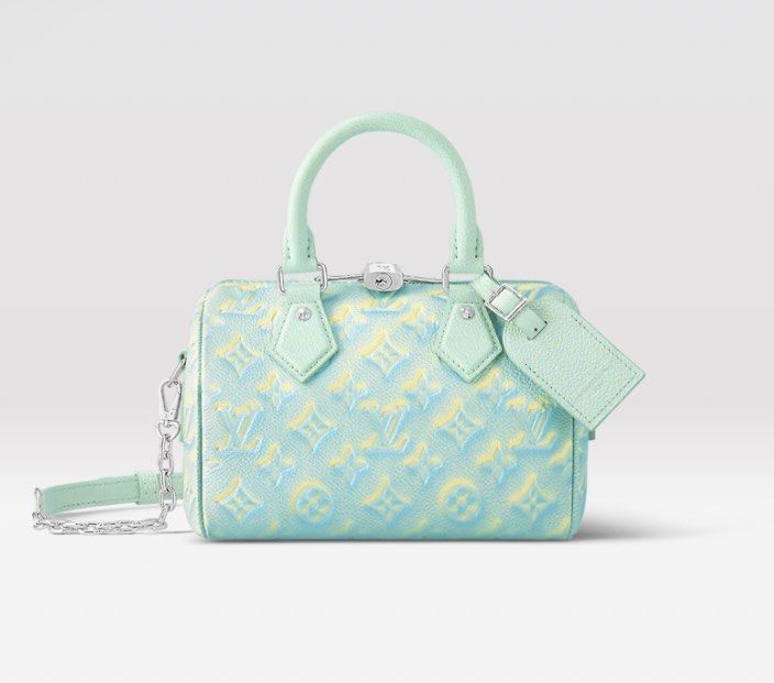 Louis Vuitton Speedy Bandouliere 20 Water Green in Grained Cowhide