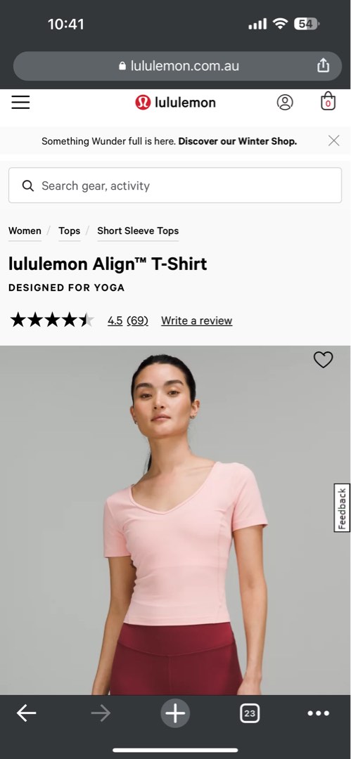 NWT Lululemon Align Tee T-Shirt White Size 8
