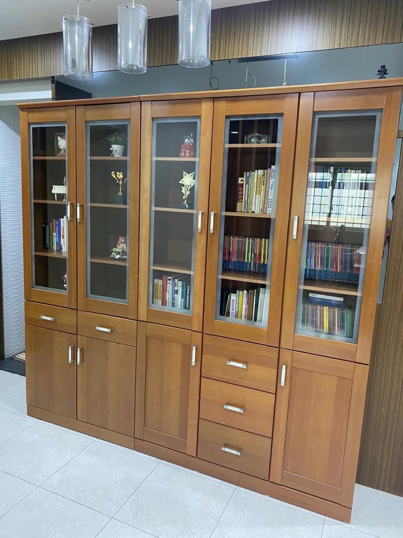 Book Shelf with Glass Door, Furniture & Home Living, Furniture, Shelves
