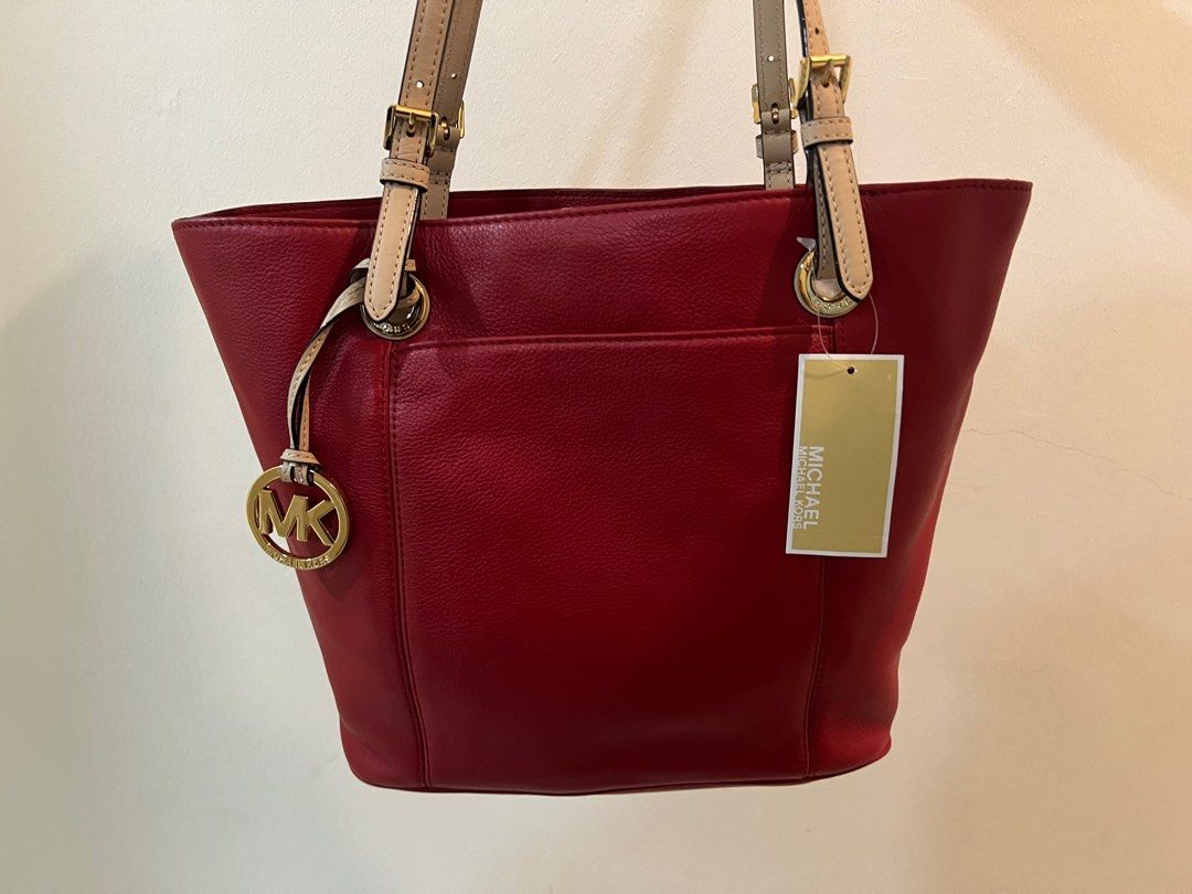 Brand New Michael Kors Jet Set Item Tote Bag Red Women s