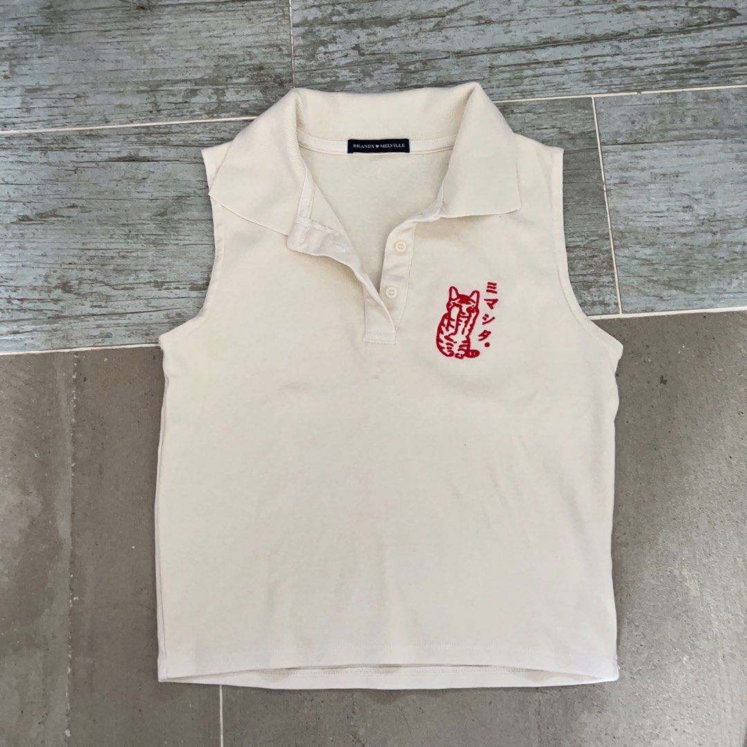 Brandy melville cat shirt Carousell