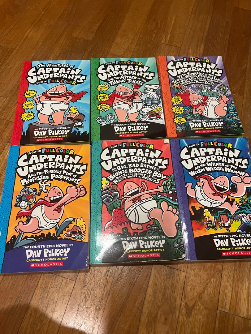 Captain Underpants full color novel comics story books (first to sixth