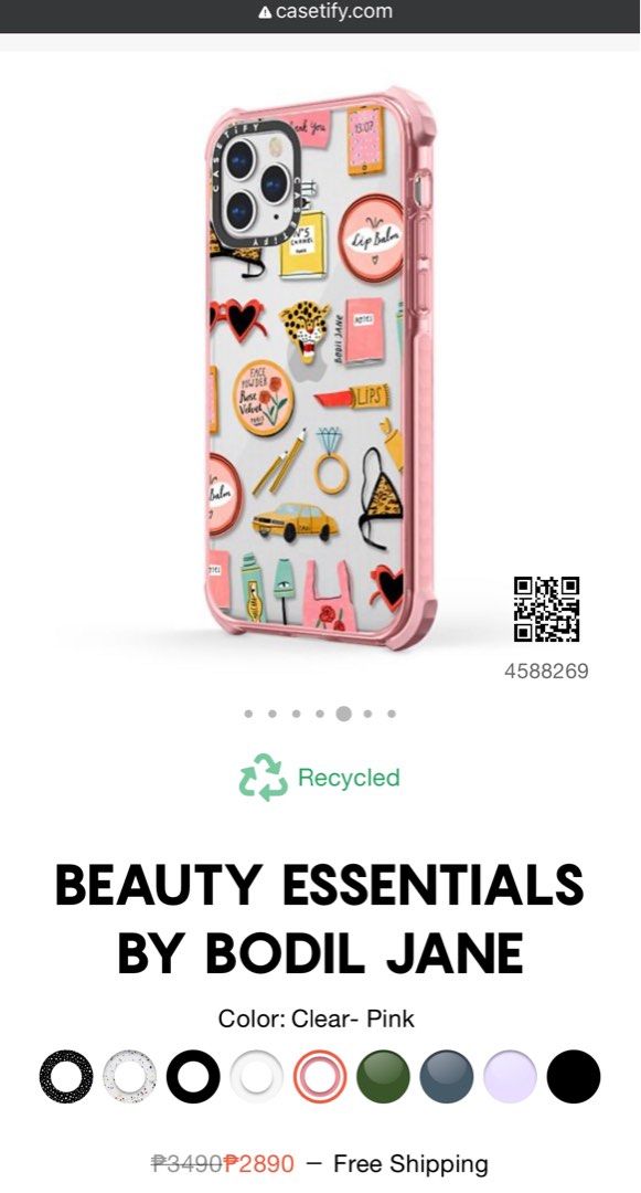 Casetify x Bodil Jane Beauty Essentials (Category: Cases & Sleeves) located in Marikina City. Submitted by chummybub (Listing ID 1224082330, Image 1). Description: Selling my original casetify collab with Bodil Jane for iphone 12pro - SRP 55 USD RFS - upgraded to iphone 14pro.