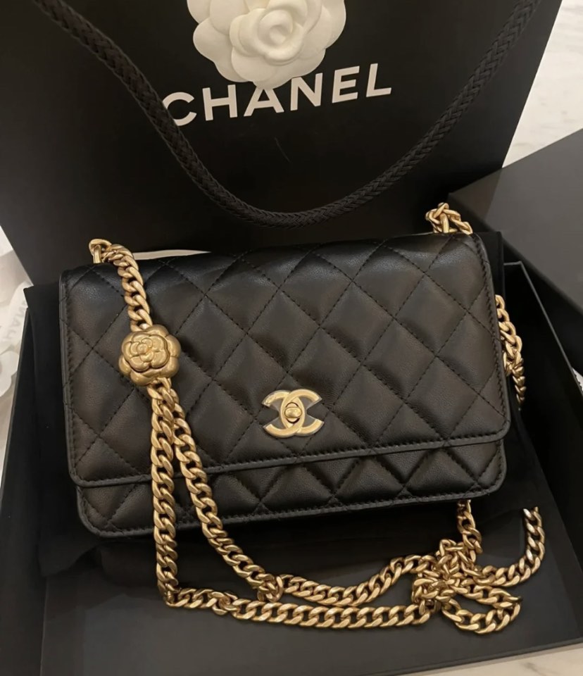 Chanel 23s Camelia Chain WOC, Luxury, Bags & Wallets on Carousell