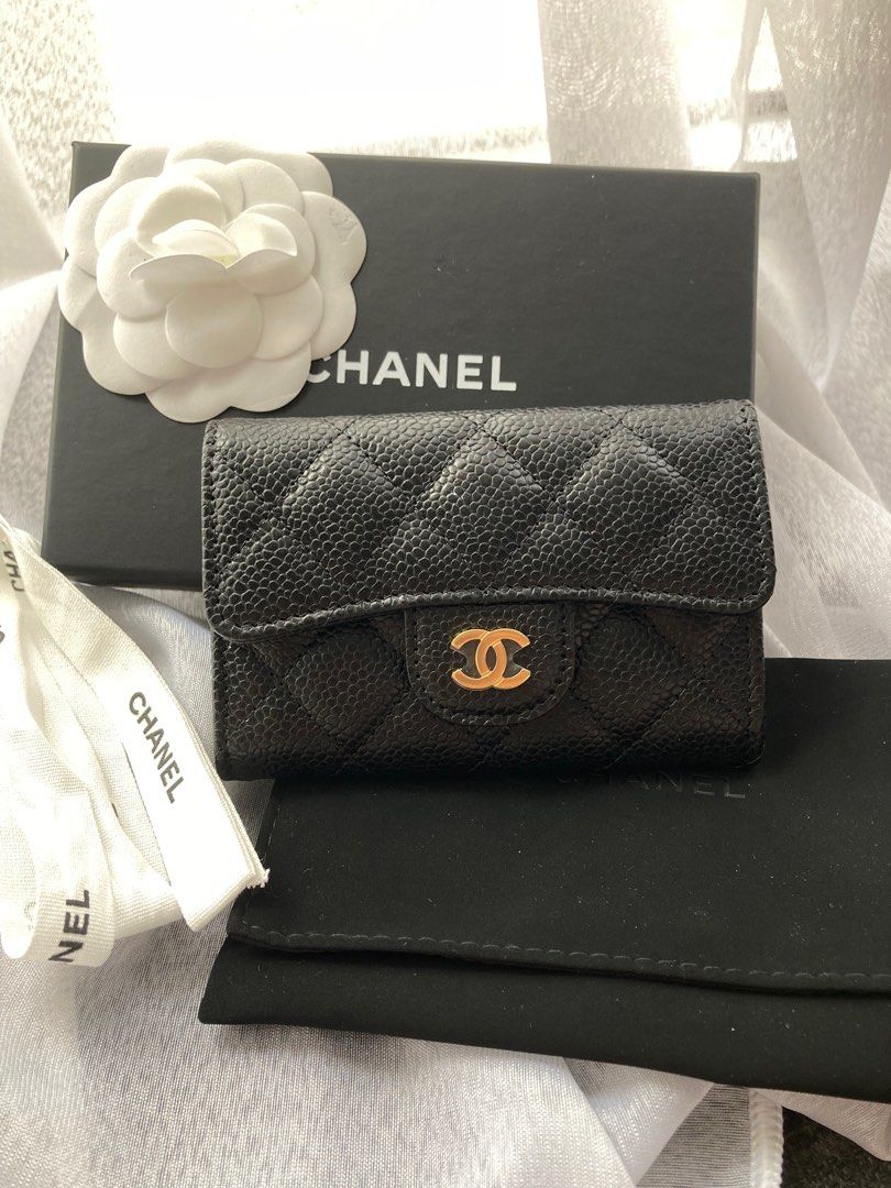 Chanel card holder hotsell flap