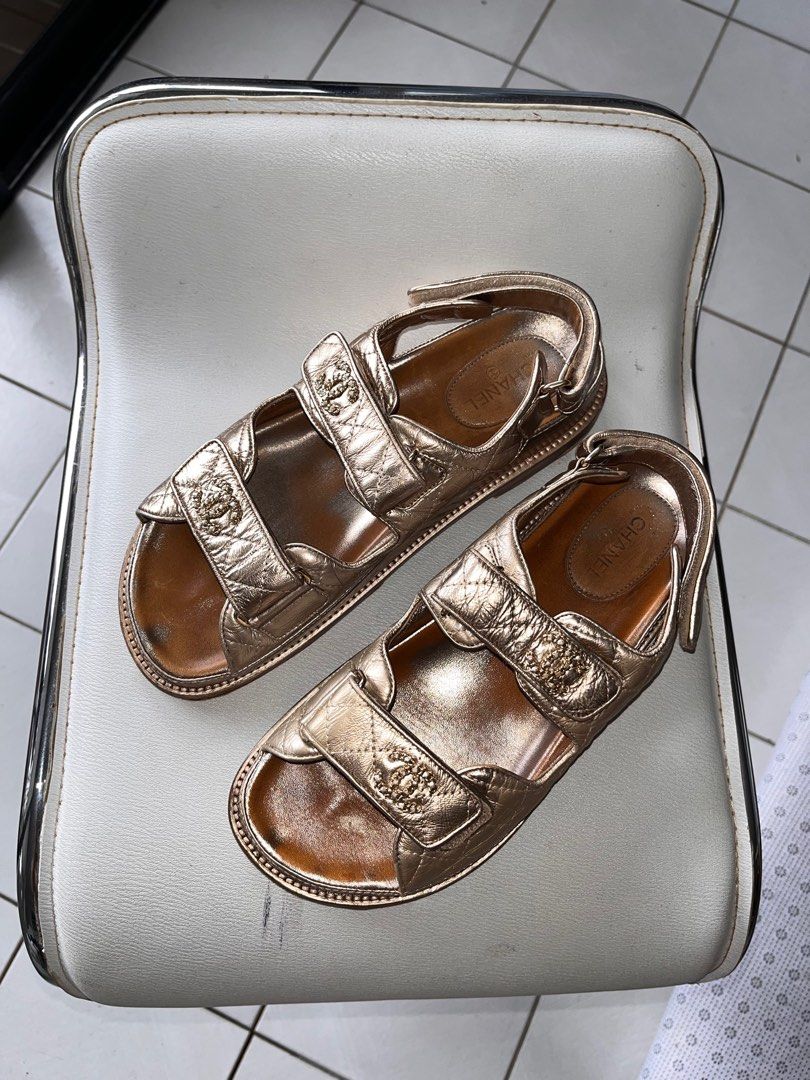 chanel dad sandals rubber