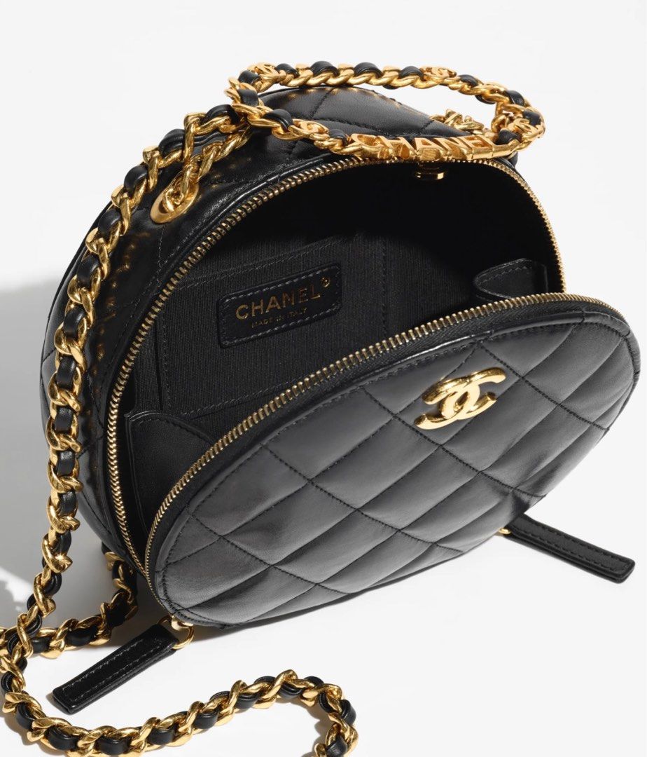 Chanel Small Round Bag, Luxury, Bags & Wallets on Carousell