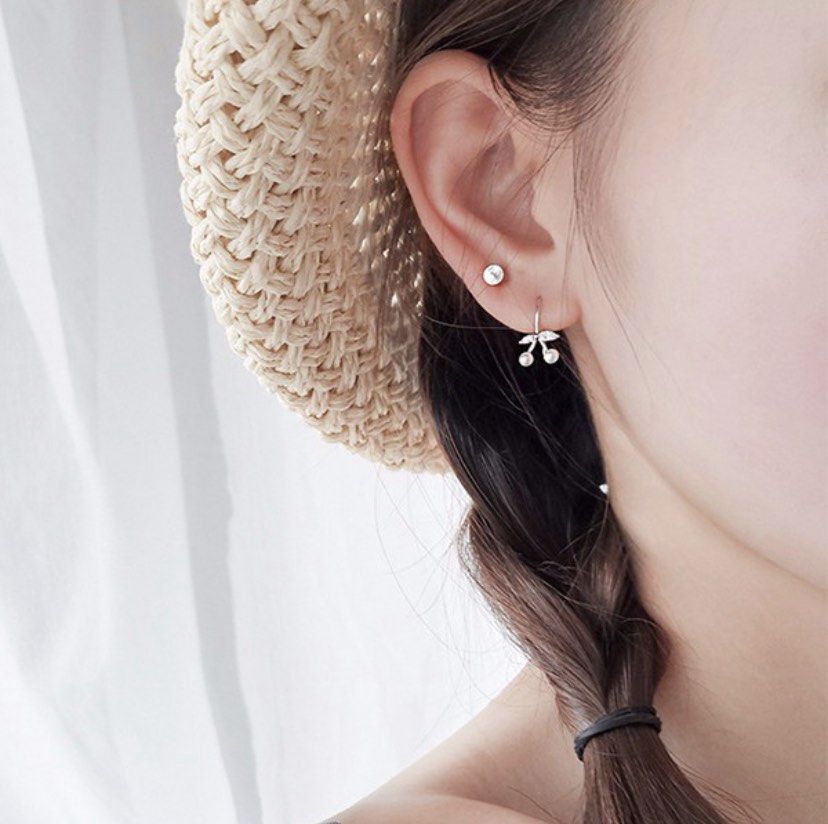 Cherry huggies earring Women s Fashion Jewelry Organisers